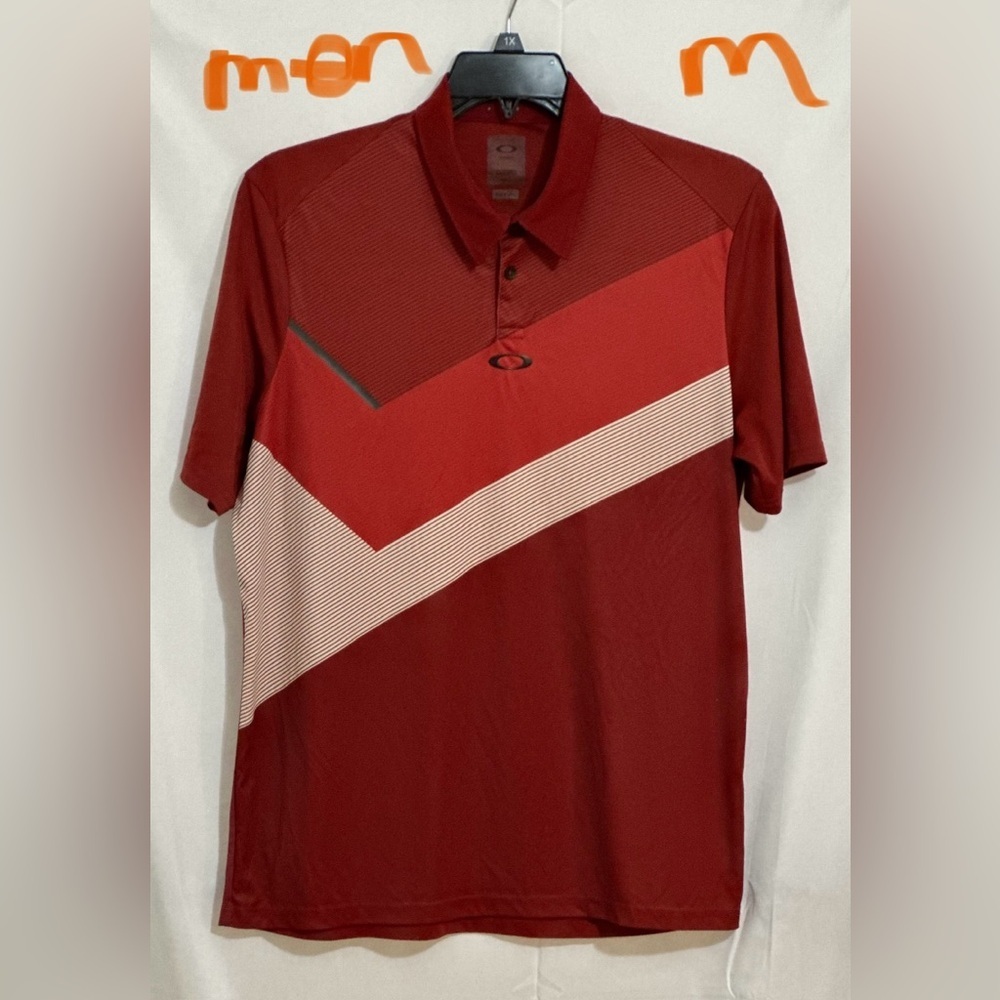 MENS BURGUNDY & BEIGE OAKLEY SHIRT